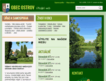 Tablet Screenshot of obec-ostrov.cz